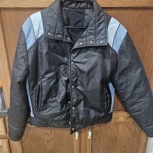 Black and Blue Bomber Jacket